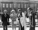 View: s37053 Regimental service, York and Lancaster Regiment, Sheffield Cathedral, Church Street showing the Lord Mayor, Ald. Lionel Stephen Edward Farris (1st left) and the Lady Mayoress, Mrs.Lily Graham (2nd left) 