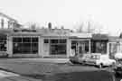 View: s38384 Shops on Hounsfield Road, Broomhill showing Bowes and Bowes, booksellers (left) and Acorn Cafe (centre)