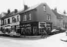 View: s38537 Nos.194-202 London Road at junction with Clarke Square showing (right to left) Ted Williams (West Bar) Ltd, tailors (No.194); Hanwu, English and Chinese takeaway (No.196) and Blaskeys (Wallpapers) Ltd, paint and wallpaper dealers (Nos.200-202)