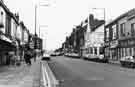 View: s38621 Shops on London Road, Sharrow showing (right to left) Pizza Palace, Italian Restaurant and Castle's Blinds