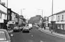 View: s38623 Shops on London Road, Highfield showing (left) Browns Solicitors (Nos.108-110); Romneys Cleaners Ltd. dyers and cleaners (Nos.100-104); Pheasant public house (Nos.96-98) and (right) Minhas and Co. accountants and business consultants (Nos.105-109)