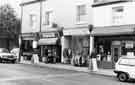 View: s38625 Shops on London Road, Sharrow showing (right to left) Hair Garden, hairdressers; Almost New, second hand clothes shop; Pete's A1 Exchange, electrical second hand shop and Chattabox, second hand shop