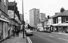 View: s38652 London Road, Highfield looking towards Lansdowne Estate Flats (centre) showing Greaves Gifts (right)