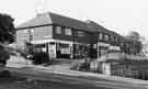 View: s39033 Marstone Crescent, Bradway showing (right to left) (No 88) H. J. Purdy, decorator, (No 90), S. B. Evans, fruiterer, (No 92), National Provincial Bank, (No 94), Jack Whalley, electrical engineer, (No 96), R. and G. Harper, hairdressers