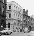 View: s39147 Bank Street showing (left to right) Flint and Co., solicitors and Leicester Permanent Building Society (No.50) and Wharncliffe House (white building, centre)