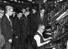 View: s39171 Student tour of the typesetting room of Sheffield Telegraph and Star, junction of York Street and Hartshead 