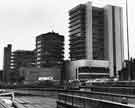 View: s39186 AEU House (centre), Furnival Gate, as viewed from Arundel Gate showing Redvers House (right)