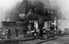 View: s39793 Fire at the Classic Cinema, Fitzalan Square showing Hugh's News (left)