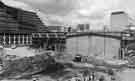 View: s40565 Construction of Staples, office superstore, No.200 Eyre Street (viewed from Ellin Street) showing Manpower Services Commission (left)