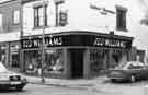 View: s40571 Ted Williams, bespoke tailors, No.194 London Road, Sharrow and junction with Clarke Square showing Isidore Newman Ltd, tailors (first floor) and the Red Lion chinese takeaway (left)