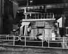 View: s40738 Samuel Fox and Company, Stocksbridge Works showing an 80 ton arc furnace with casting pit in the foreground c.1960