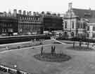 View: s41357 Peace Gardens showing Pinstone Street (top left) and the Town Hall (right)