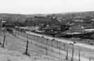 View: s41405 View from Parkhill of Sheffield Midland railway station towards Highfield showing Bramall Lane football ground (centre right)