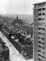 View: s41410 View from Lansdowne Flats, Sharrow showing The Sheffield Twist, Drill and Steel Company Ltd (right) on Cemetery Road and Pearl Street (left)