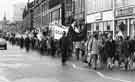 View: s41436 Protestors from the National Union of Teachers march along West Street 