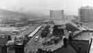 View: s41860 Pond Street Bus Station showing Sheaf House (centre) and the College of Technology (later Sheffield Polytechnic) (right)