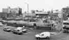 View: s41870 Newly refurbished Pond Street bus station from Sheaf Street showing (right) Pond Hill, (centre) Fiesta nightclub and (left) Sheffield Polytechnic