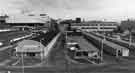 View: s41874 Pond Street bus station showing Fiesta nightclub (left); Pond Street Royal Mail sorting office (top centre) and Heriot House (top right)