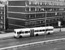 View: s42416 Bendibus cityliner on Arundel Gate passing the Owen Building, Sheffield Polytechnic