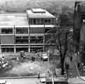 View: s42966 University House (behind construction site), Students' Union building, University of Sheffield, Western Bank as seen from Glossop Road