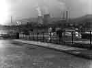 View: s43180 View from off Lime Street across Neepsend showing Neepsend Gas Works and cooling towers