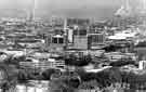 View: s43442 View of City Centre from Norfolk Park showing (foreground) Granville College, (top left) Town Hall, (top centre) St. Marie's RC. Cathedral and (back right) Top Rank suite