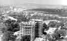 View: s43445 View of City Centre from Norfolk Park Flats (under construction) showing (bottom left) Queen's Tower (centre) Granville College and All Saints RC Secondary School and 