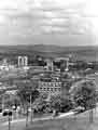 View: s43485 View of City Centre from Norfolk Park showing (left) Telephone House and (centre) Grosvenor House Hotel and Redvers House