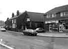 View: s43498 Furnace Lane, Woodhouse Mill showing (l. to r.) Jubilee Methodist Church and (No.97) Hair Flayre, hairdressers