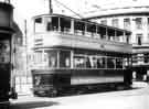 View: s43528 Tram No.451 on High Street c.1950