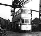 View: s43574 Tram No.536 being broken up at Thomas W. Ward Ltd., Tinsley