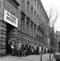 View: s43593 Queue for the National Angling Show at the City Hall Ballroom entrance on Balm Green