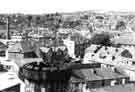 View: s43620 Langsett Road and Hillsborough viewed from the Hospital of Hillsborough Barracks showing (centre) Regent Court flats