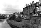 View: s43890 River Don looking downstream from Corporation Street showing (right) rear of the Brown Cow public house No.68 The Wicker