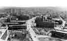 View: s44014 View of (centre) Charter Row and Moore Street looking towards Nether Edge and Ecclesall showing (right) Rockingham Street, Trafalgar Street and Milton Street (centre left) Fitzwilliam Street and Richards Brothers and Sons Ltd, cutlery manufacturers