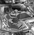 View: s44022 View of Manpower Service Commission (later the Employment Services Department Training Agency) building, Moorfoot showing, (left) Young Street, (foreground) South Lane, (right) Cumberland Street and (top) Richards of Sheffield, No.55 Moore Street