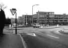 View: s44134 Broomspring Lane looking towards the junction with Upper Hanover Street showing (right) Broomhall flats