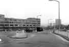 View: s44135 Broomspring Lane looking towards the junction with Upper Hanover Street showing (left) Broomhall flats and (centre) Clarence Street 