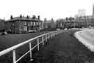 View: s44136 Broomspring Lane looking towards the junction with Upper Hanover Street showing (back) Arts Tower, University of Sheffield