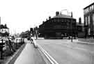 View: s44162 Shoreham Street at the junction with St. Mary's Road showing (right) The Premier Motor Body Building Co., motor body builders, (No.192) and Jones Bros. silversmiths, Enterprise Works 