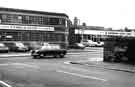 View: s44177 Junction of (foreground) Clough Road, Bramall Lane and (centre) Sheldon Street showing (l. to r.) F. E. Hall and Co. Ltd., motor radiator repairers and sheet metal workers and Kennings Ltd., service station and car dealers