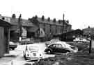 View: s44205 Rear of houses on Moore Street showing (right) Hanover Way and the New Inn No.108 Ecclesall Road