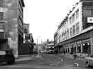 View: s44215 The Arcade, Sheffield and Ecclesall Co-operative Society Ltd., (latterly Sunwin House), No.28 Cemetery Road at junction with Ecclesall Road showing (left) Barclays Bank