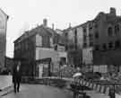 View: s44261 Demolition in the High Street and Arundel Gate area showing the former premises of Wm. Hobson and Sons, tailors and outfitters