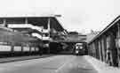 View: s44347 Pond Street showing (left) College of Technology, (centre) Pond Street footbridge and (right) Pond Street Bus Station