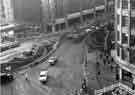 View: s44354 View of the construction of Castle Square showing (top centre) construction of J. Walsh and Co., department store, High Street