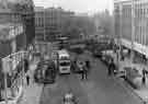 View: s44360 View of the construction of Castle Square and subway showing (right) J. Walsh and Co., department store