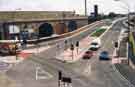 View: s44422 Junction of (top) Derek Dooley Way and Furnival Road showing (left) the railway arches under the old Victoria Station