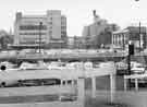 View: s44447 Corn Exchange car park showing (top left) F.W.Woolworth and Co. Ltd., department store, (centre) Exchange Street and (right) Castle Market