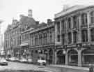 View: s44517 Surrey Street looking towards (left) Fargate showing (right) Nos.49-55 Halifax Building Society and (centre) No.45 Channing Hall